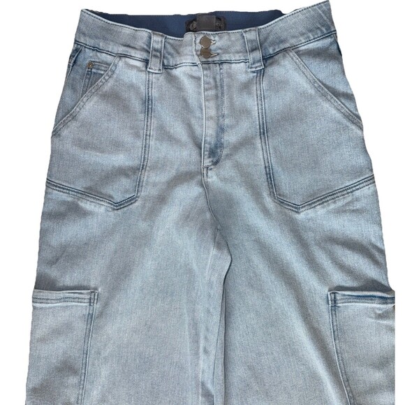 DEMOCRACY Carpenter Style High Waist Wide Leg Jean Ab Technology Stretch Size 12 - Picture 4 of 11